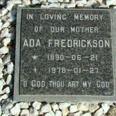 FREDRICKSON Ada 1890-1978
