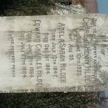 HILDER Charles Henry -1920 &amp; Adel Sarah 1842-1884 :: HILDER Edward Charles 1864-1884