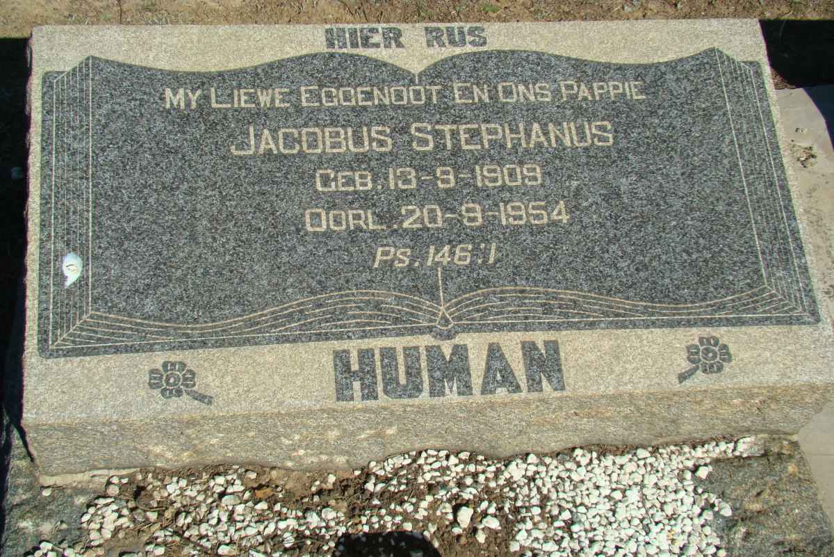 HUMAN Jacobus Stephanus 1909-1954