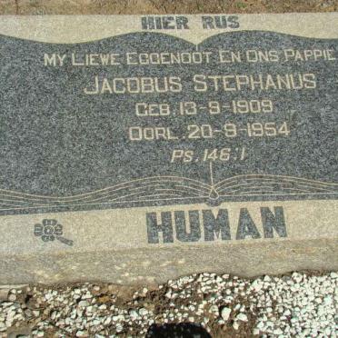 HUMAN Jacobus Stephanus 1909-1954
