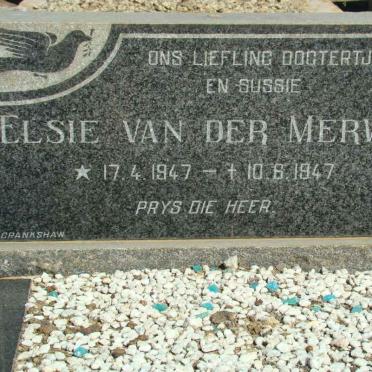 MERWE Elsie, van der 1947-1947