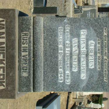 NIEKERK Albertus Petrus Bernardes, van 1863-1949