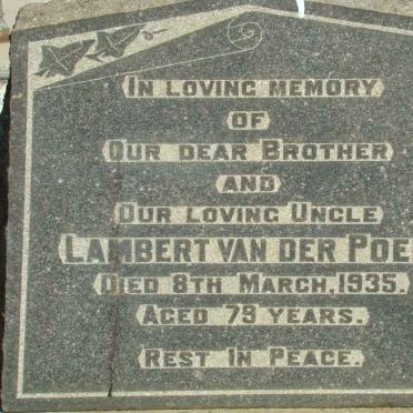 POEL Lambert, van der -1935