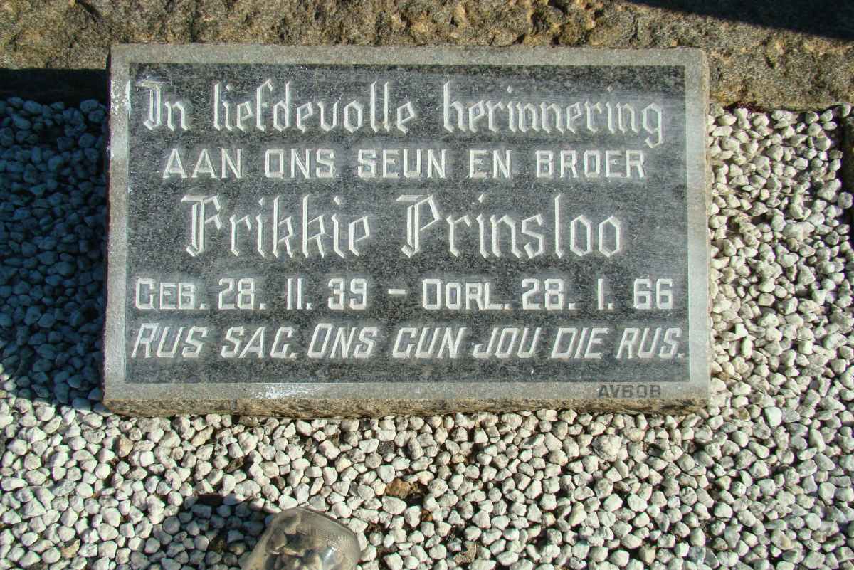 PRINSLOO Frikkie 1939-1966
