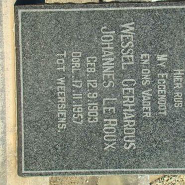 ROUX Wessel Gerhardus Johannes, le 1903-1957