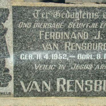 RENSBURG Ferdinand J.J., van 1952-1952
