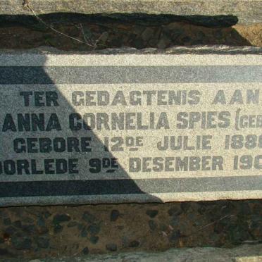 SPIES Johanna Cornelia nee MOLL 1880-1905