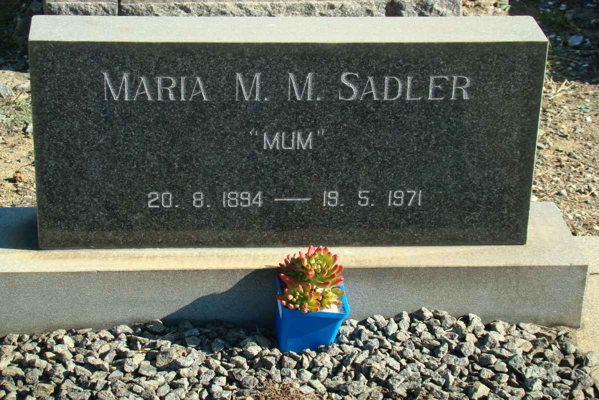 SADLER Maria M.M. 1894-1971