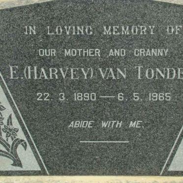 TONDER E. van, nee HARVEY 1890-1965
