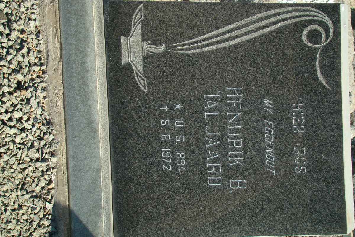 TALJAARD Hendrik B. 1894-1972