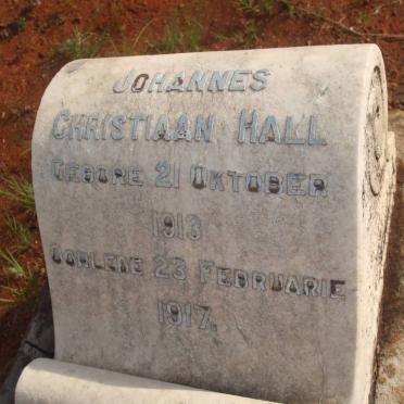 HALL Johannes Christiaan 1913-1917