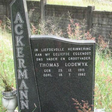 ACKERMANN Thomas Lodewyk 1915-1982