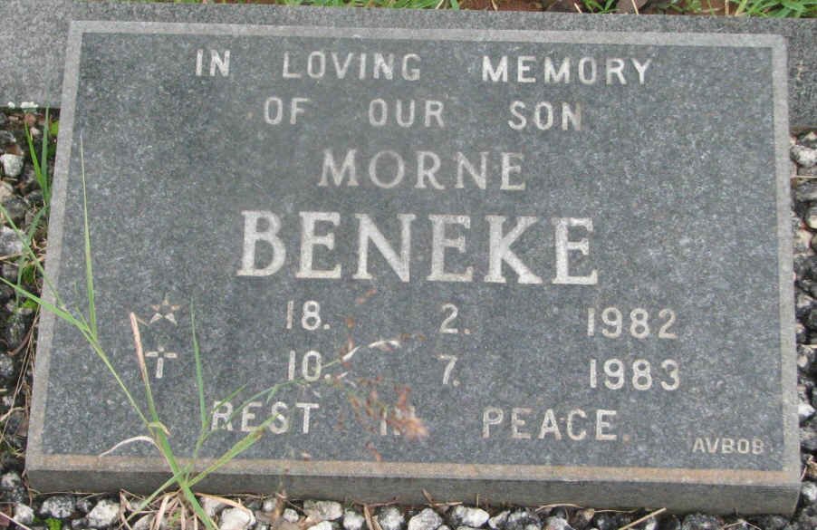BENEKE Morne 1982-1983