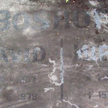 BOSHOFF David 1897-1978 &amp; Miriam ?-1987