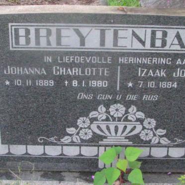 BREYTENBACH Izaak Johannes 1884-1970 &amp; Johanna Charlotte 1889-1980