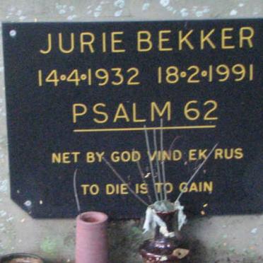 BEKKER Jurie 1932-1991