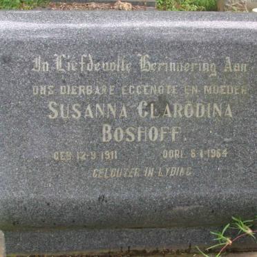 BOSHOFF Susanna Clarodina 1911-1964
