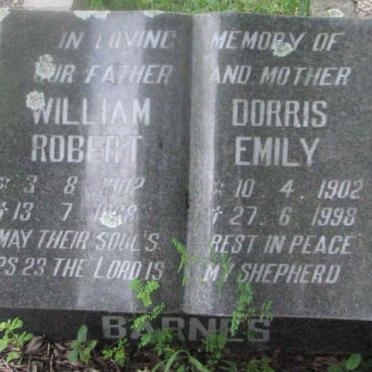 BARNES William Robert 1902-19?8 &amp; Dorris Emily 1902-1998