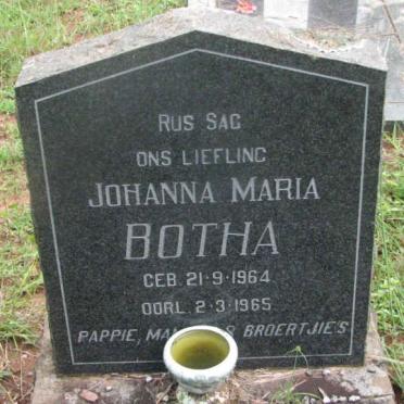 BOTHA Johanna Maria 1964-1965