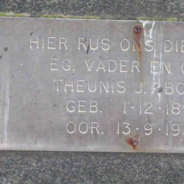 BOTHA Theunis J.P. 1896-1953