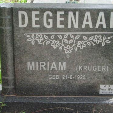 DEGENAAR Miriam nee KRUGER 1925-