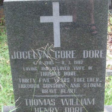DORE Thomas William Henry 190?-1992 &amp; Jocelyn Gore 1905-1982