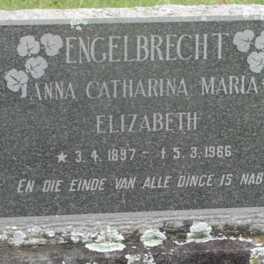 ENGELBRECHT Anna Catharina Maria Elizabeth 1897-1966