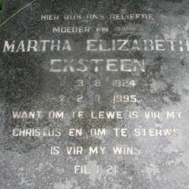 EKSTEEN Martha Elizabeth 1924-1995