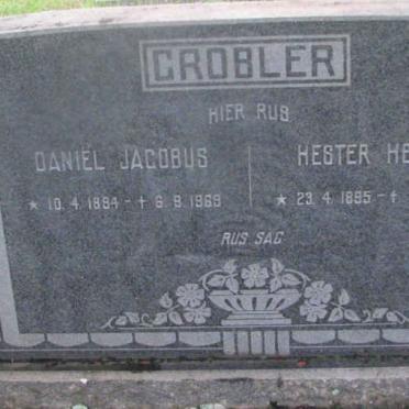 GROBLER Daniel Jacobus 1894-1969 &amp; Hester Helena 1895-1986