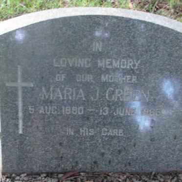 GREEN Maria J. 1880-1965