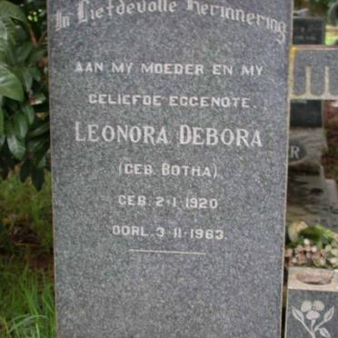 HANCKE Leonora Debora nee BOTHA 1920-1963