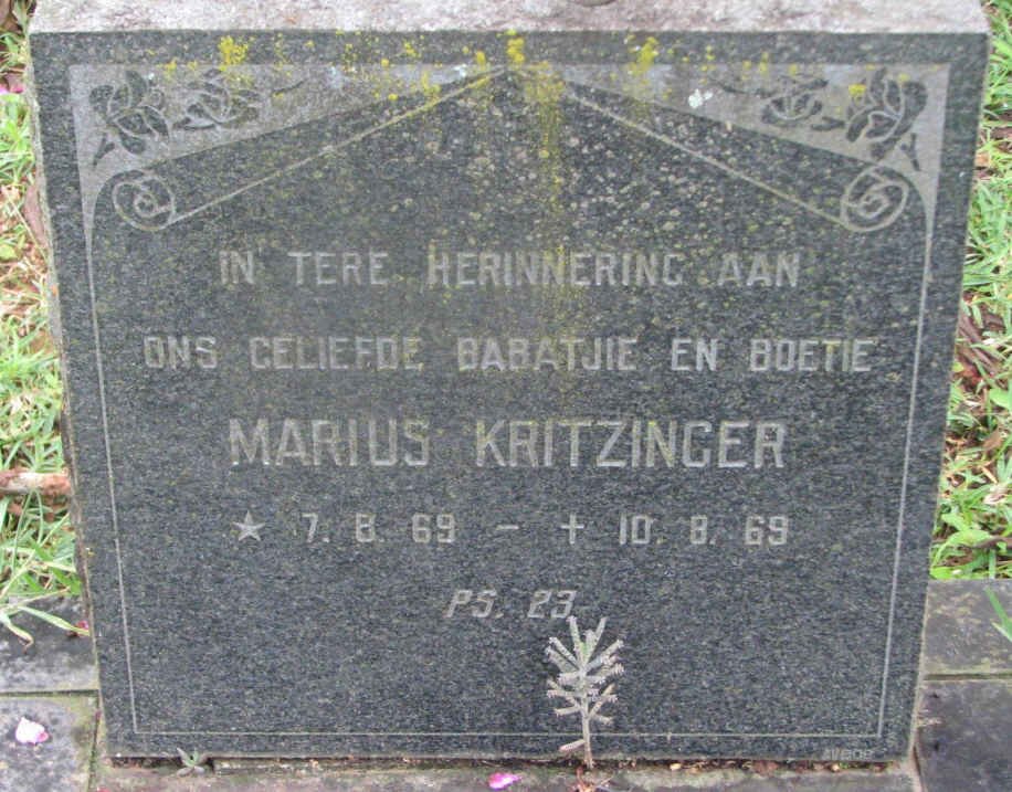 KRITZINGER Marius 1969-1969