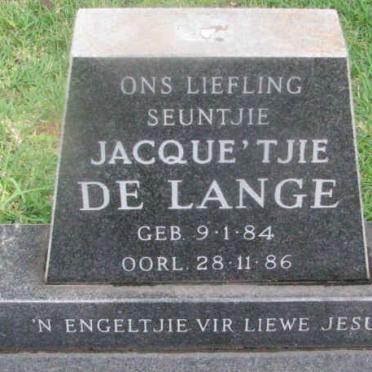LANGE Jacque’tjie, de 1984-1986
