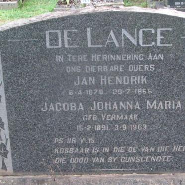 LANGE Jan Hendrik, de 1878-1955 &amp; Jacoba Johanna Maria VERMAAK 1891-1963