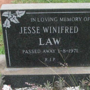 LAW Jesse Winifred -1971