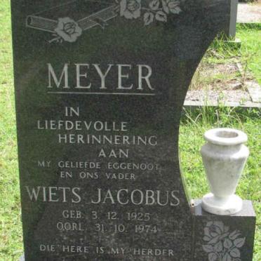 MEYER Wiets Jacobus 1925-1974