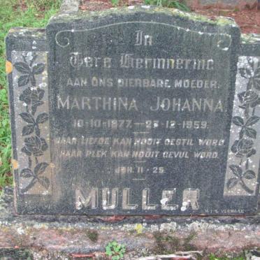 MULLER Marthina Johanna 1877-1959