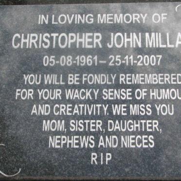 MILLAR Christopher John 1961-2007