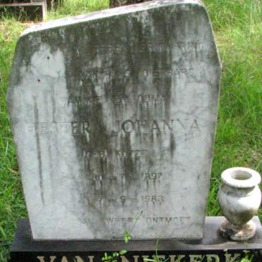 NIEKERK Hester Johanna, van nee KOTZE 1897-1983