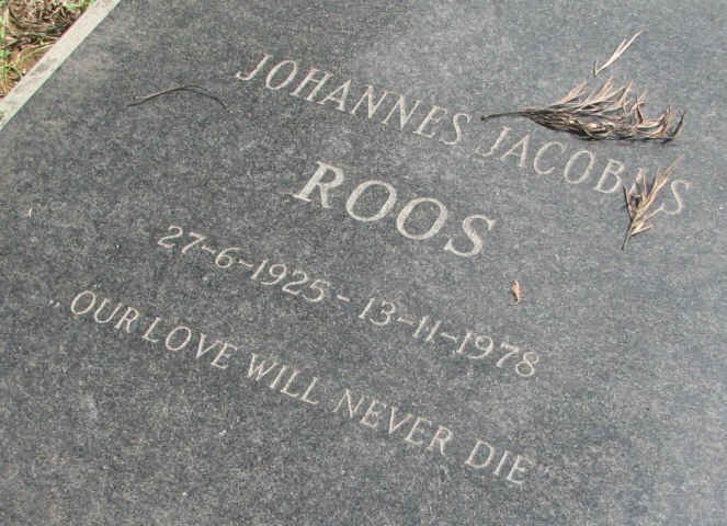 ROOS Johannes Jacobus 1925-1978