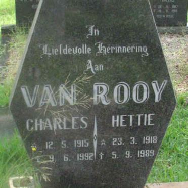 ROOY Charles, van 1915-1992 &amp; Hettie 1918-1989