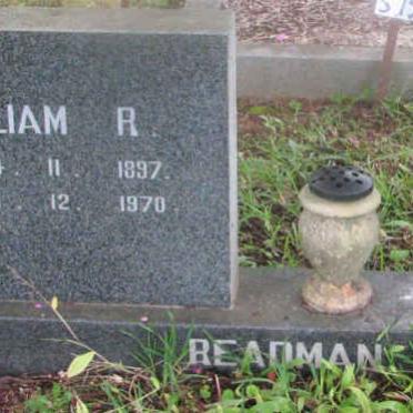 READMAN William R. 1897-1970 &amp; Helena J. 1884-1878