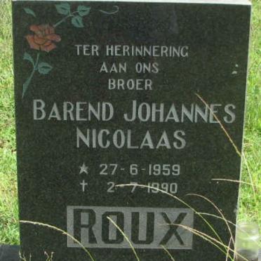 ROUX Barend Johannes Nicolaas 1959-1990