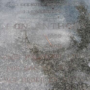 ANTHONY Deon 1959-2003