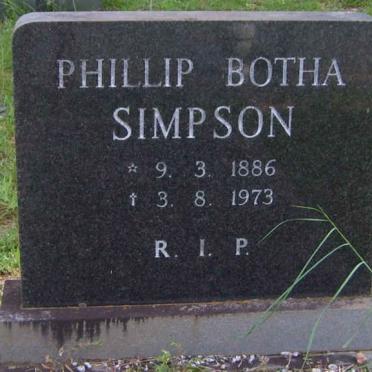 SIMPSON Phillip Botha 1886-1973