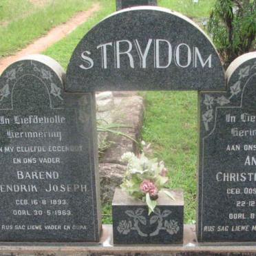 STRYDOM Barend Hendrik Joseph 1893-1963 &amp; Anna Christina W.E. OOSTHUIZEN 1898-1972