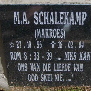 SCHALEKAMP M.A. 1955-2004
