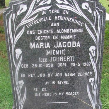 STRÜMPHER Maria Jacoba nee JOUBERT 1950-1987