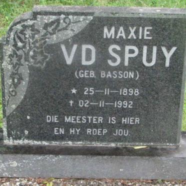SPUY Maxie, v.d. nee BASSON 1898-1992