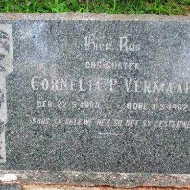 VERMAAK Cornelia P. 1908-1962